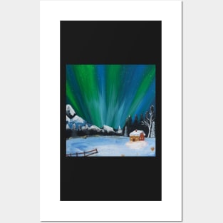 The colours of winter - aurora borealis Posters and Art